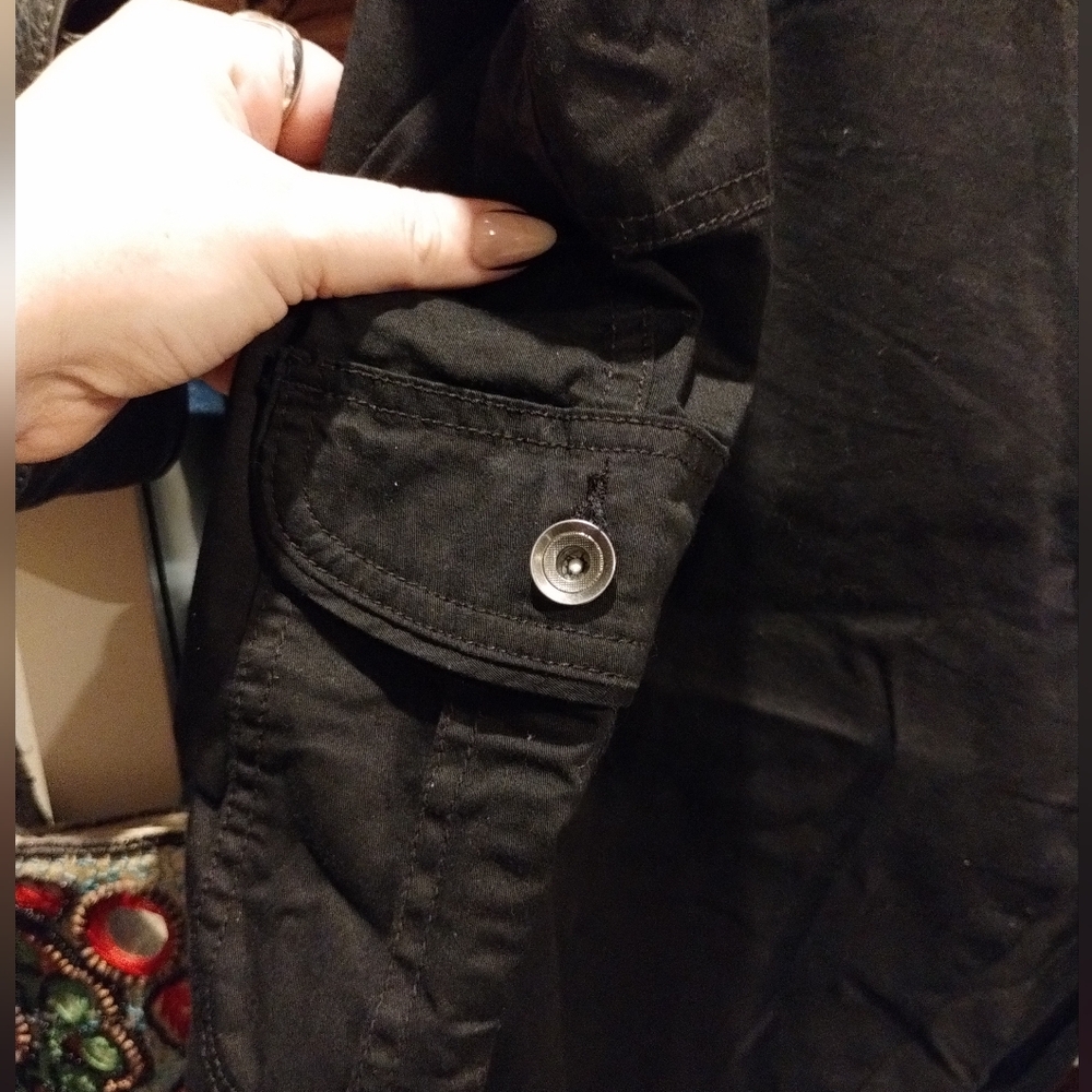 Black Women's Casual Capris,  Cargo Pants 4x ( 28w-30w) - Picture 13 of 16